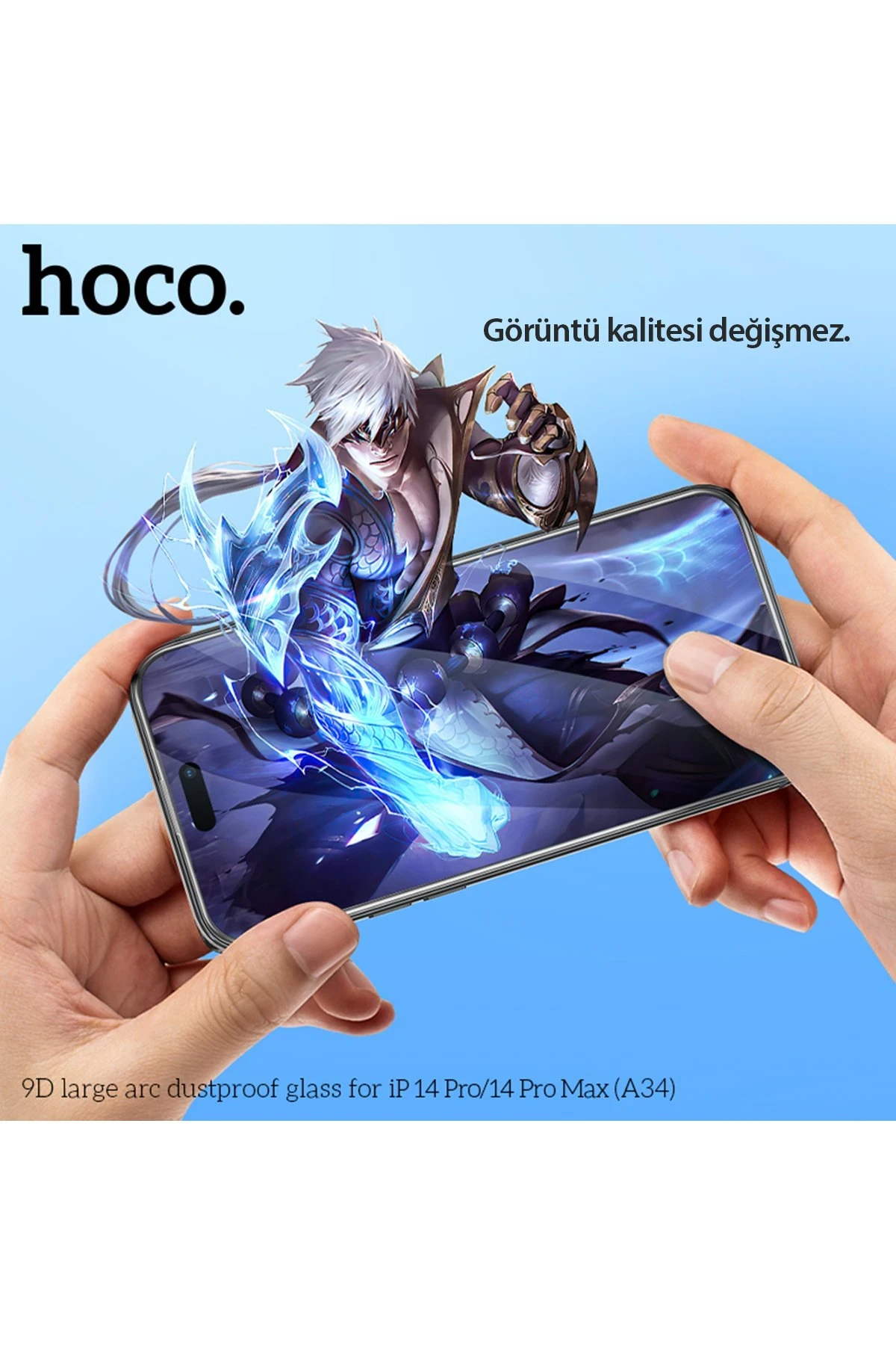 Hoco. iPhone 14 Pro Max 9D Dustproof Cam Ekran Koruyucu
