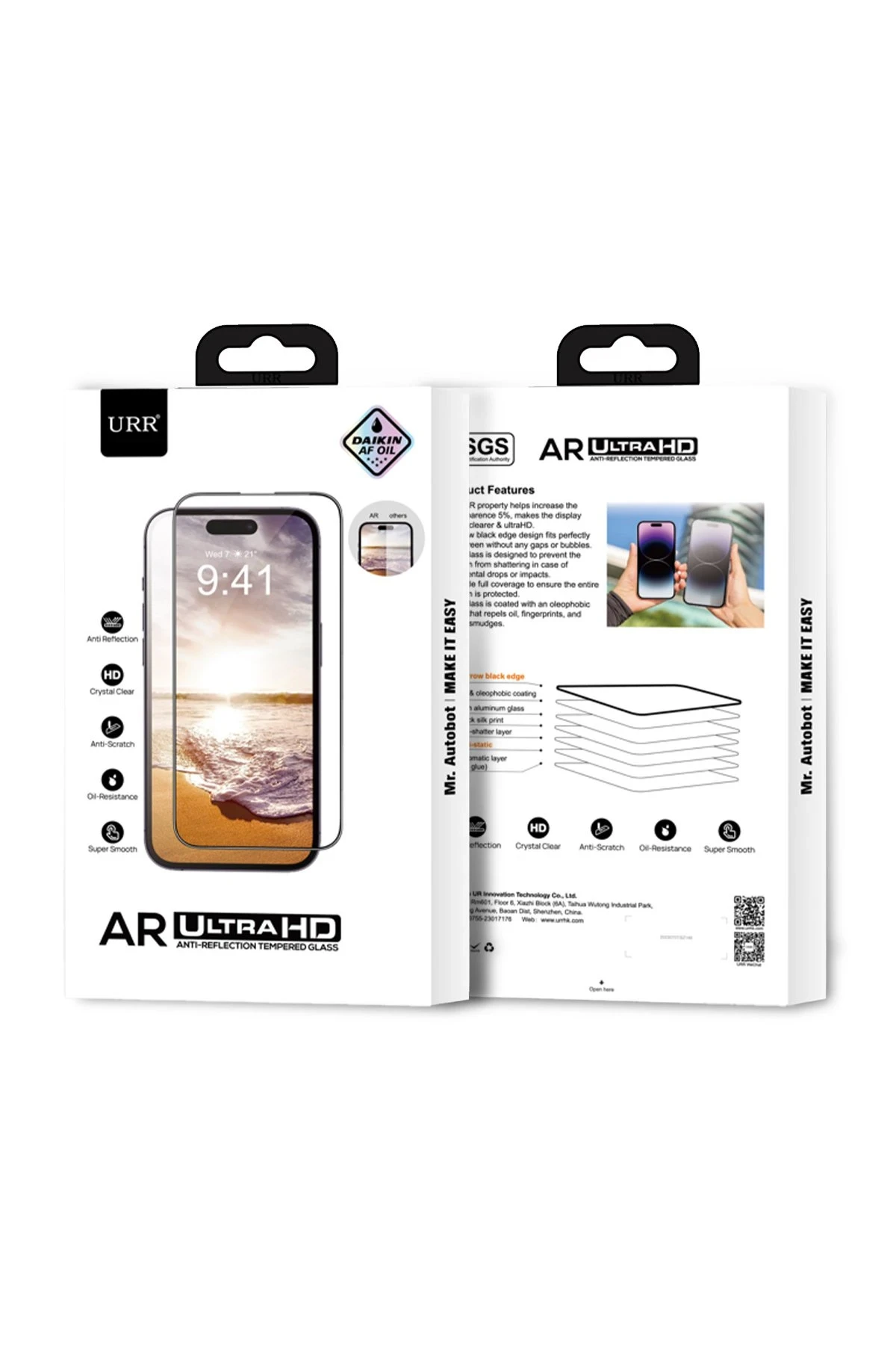 URR iPhone 16 Pro Max 3D Anti Reflection AR Ultra HD Cam Ekran Koruyucu