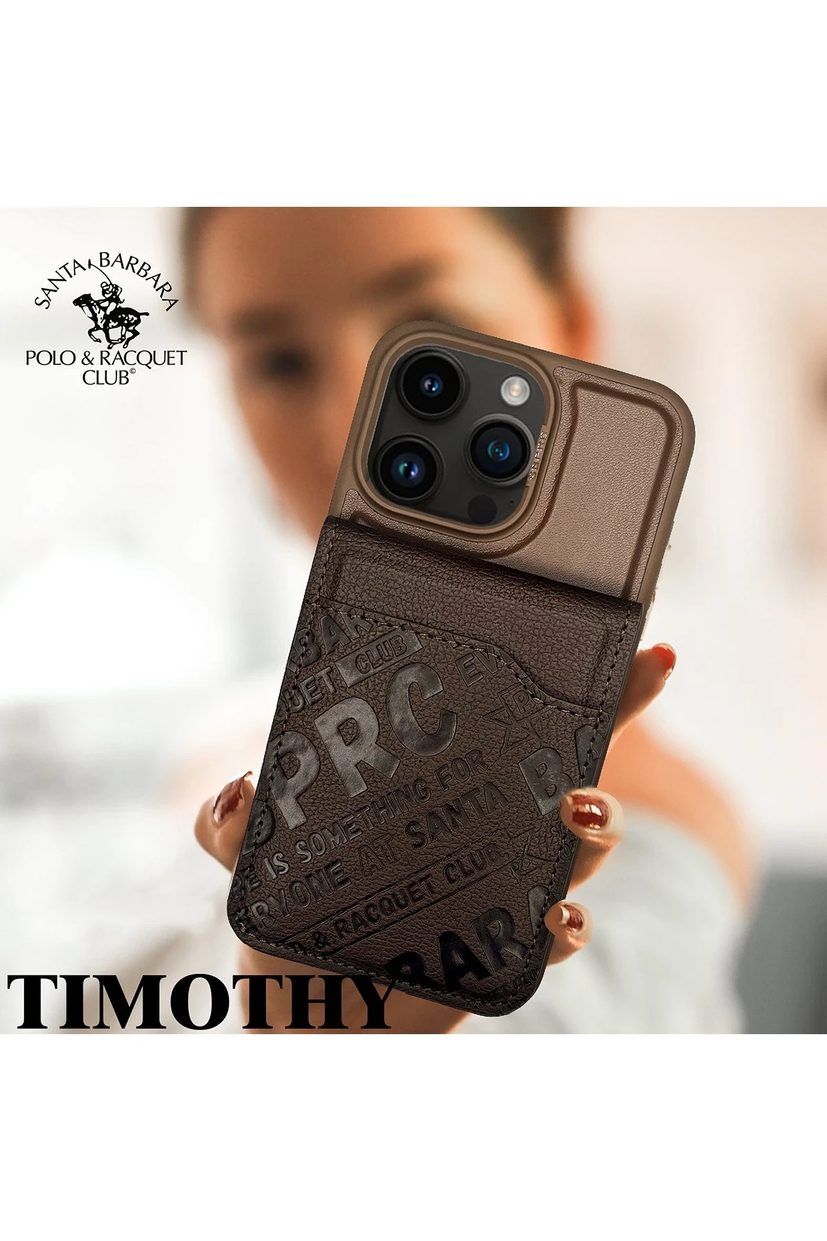 Santa Barbara Polo Racquet Club iPhone 15 Pro Timothy Cüzdanlı Standlı Kapak
