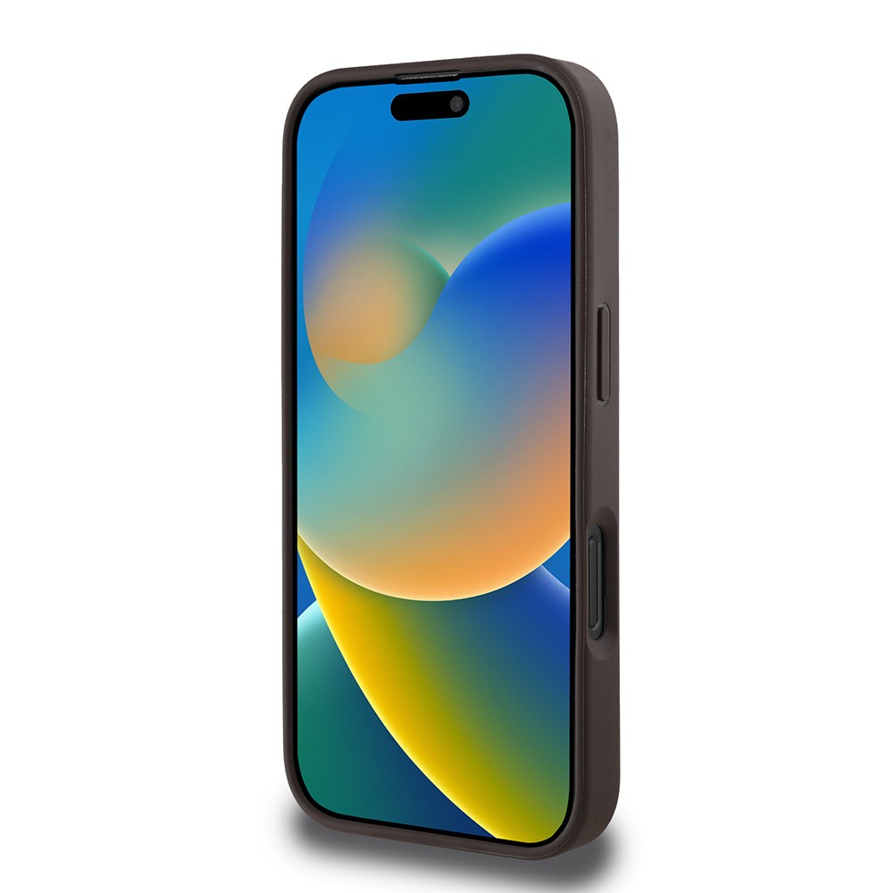 Apple iPhone 16 Pro Kılıf Guess Orjinal Lisanslı M-safe Şarj Özellikli Yazı Logolu Circle Classic Kapak