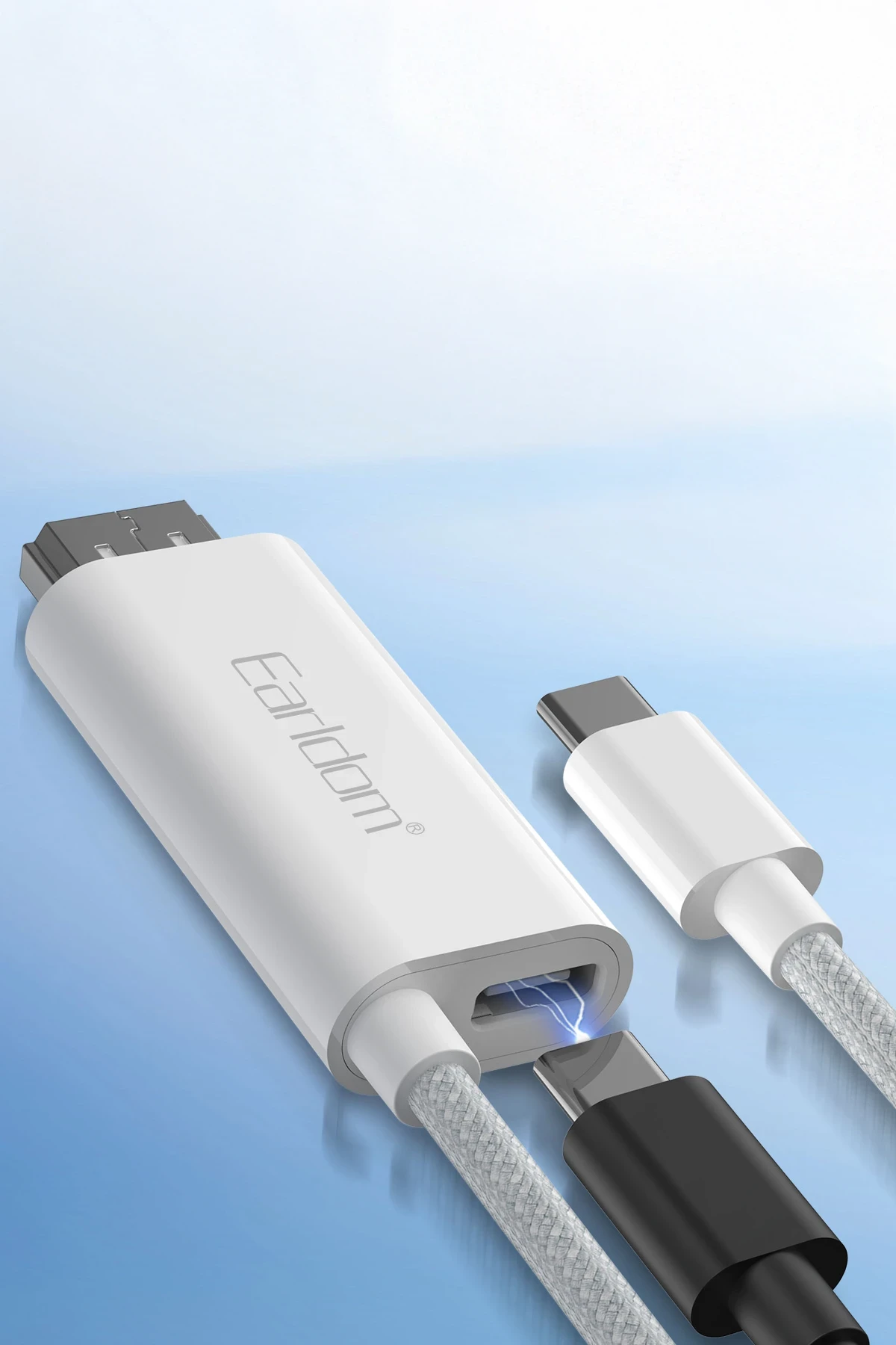 Earldom W40 2in1 4K 2M Ekstra 100W PD Type-C Çıkışlı Tak Çalıştır Type-C to HDMI Dönüştürücü