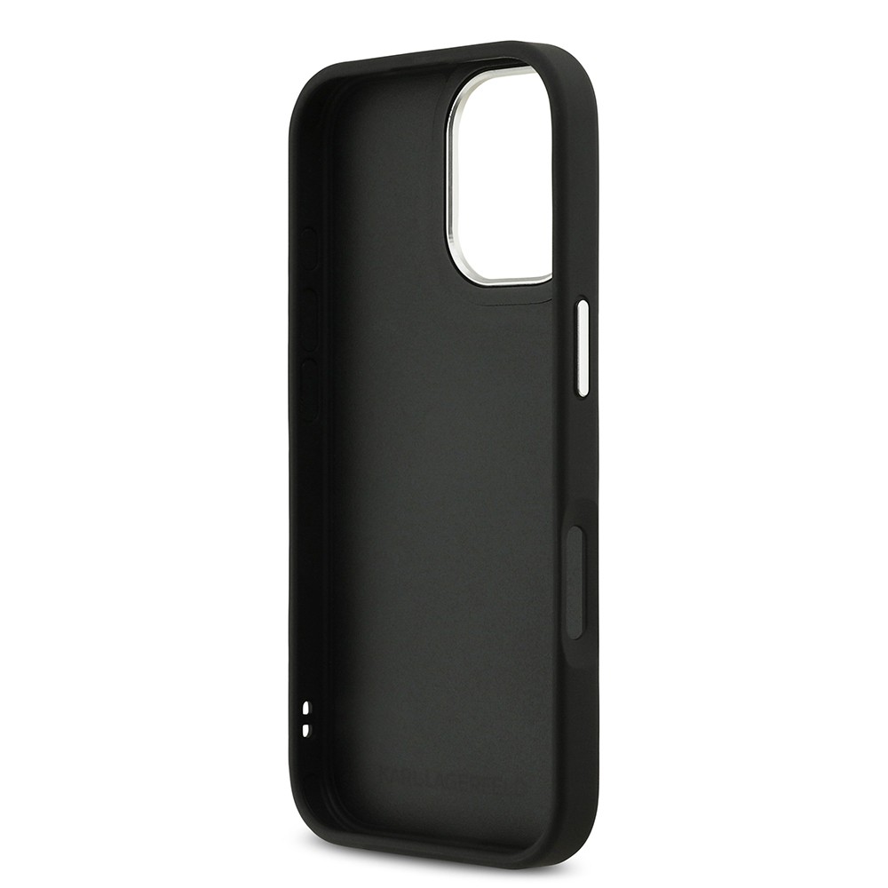Apple iPhone 17 Kılıf Karl Lagerfeld Orjinal Lisanslı Metal Logolu K&C Heads Pin Kapak