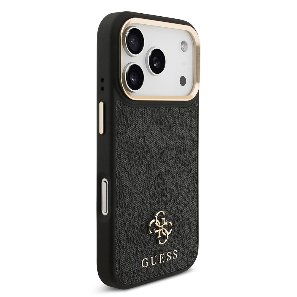 Apple iPhone 17 Pro Guess Orjinal Lisanslı 4G ve Yazı Logolu Kılıf + Ekran Koruyucu + Lens Koruyucu 3in1 Aksesuar Seti
