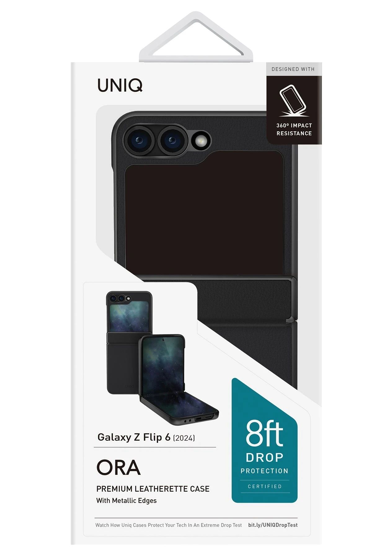 Uniq Samsung Galaxy Z Flip 6 Ora Katlanabilir Deri Kapak