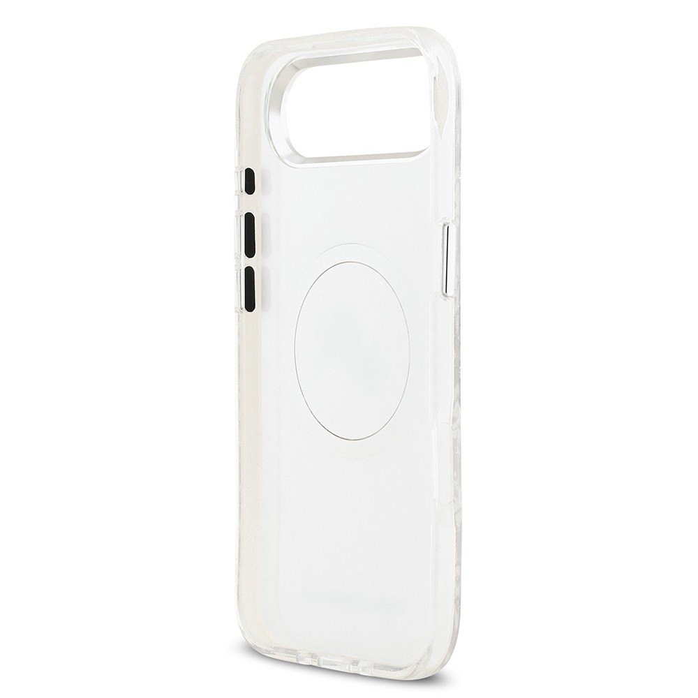 Apple iPhone 17 Air Kılıf Karl Lagerfeld Orjinal Lisanslı Parlayan Simli Karl & Choupette Heads Kapak