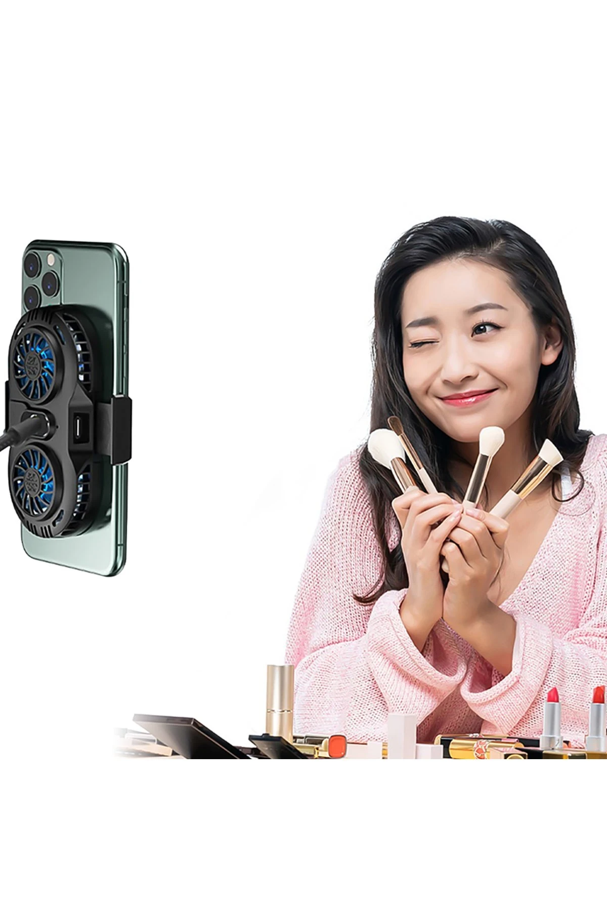 Earldom F05 Işıklı Radyatör Telefon Soğutucu Fan