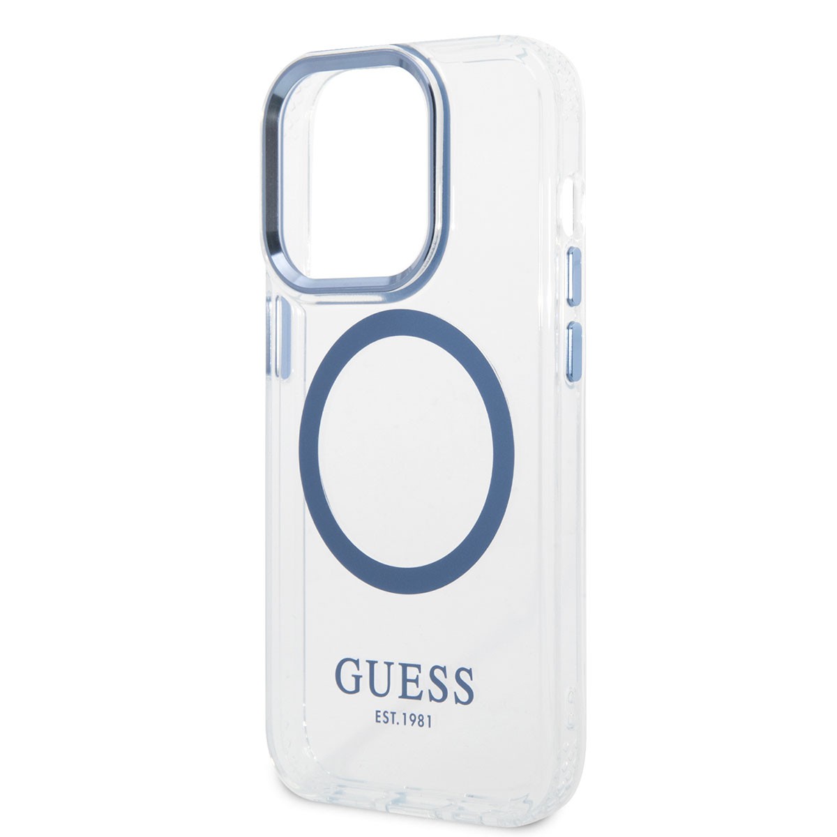 Apple iPhone 14 Pro Max Kılıf GUESS M-safe Şarj Özellikli Metal Kamera Çerçeveli Kapak