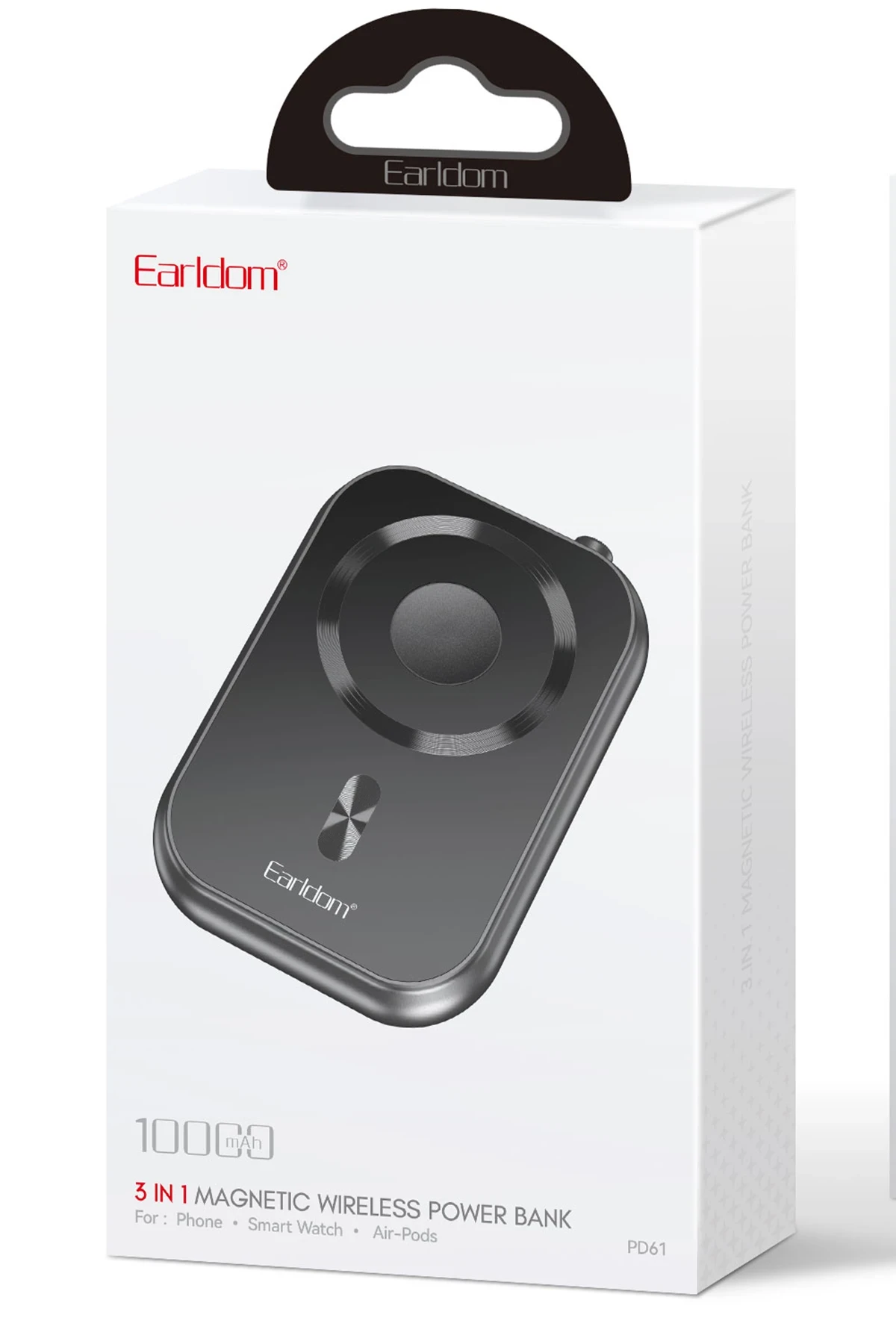 Earldom PD61 3in1 10.000 mAh 15W Kablosuz Şarj ve 20W Type-C Çıkışlı PD Hızlı Şarj Powerbank
