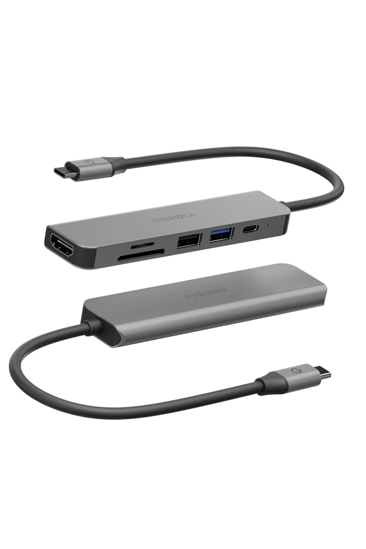 Energea AluHub HD3 60W Type-C PD Şarj Destekli 6in1 4K Hub Dönüştürücü