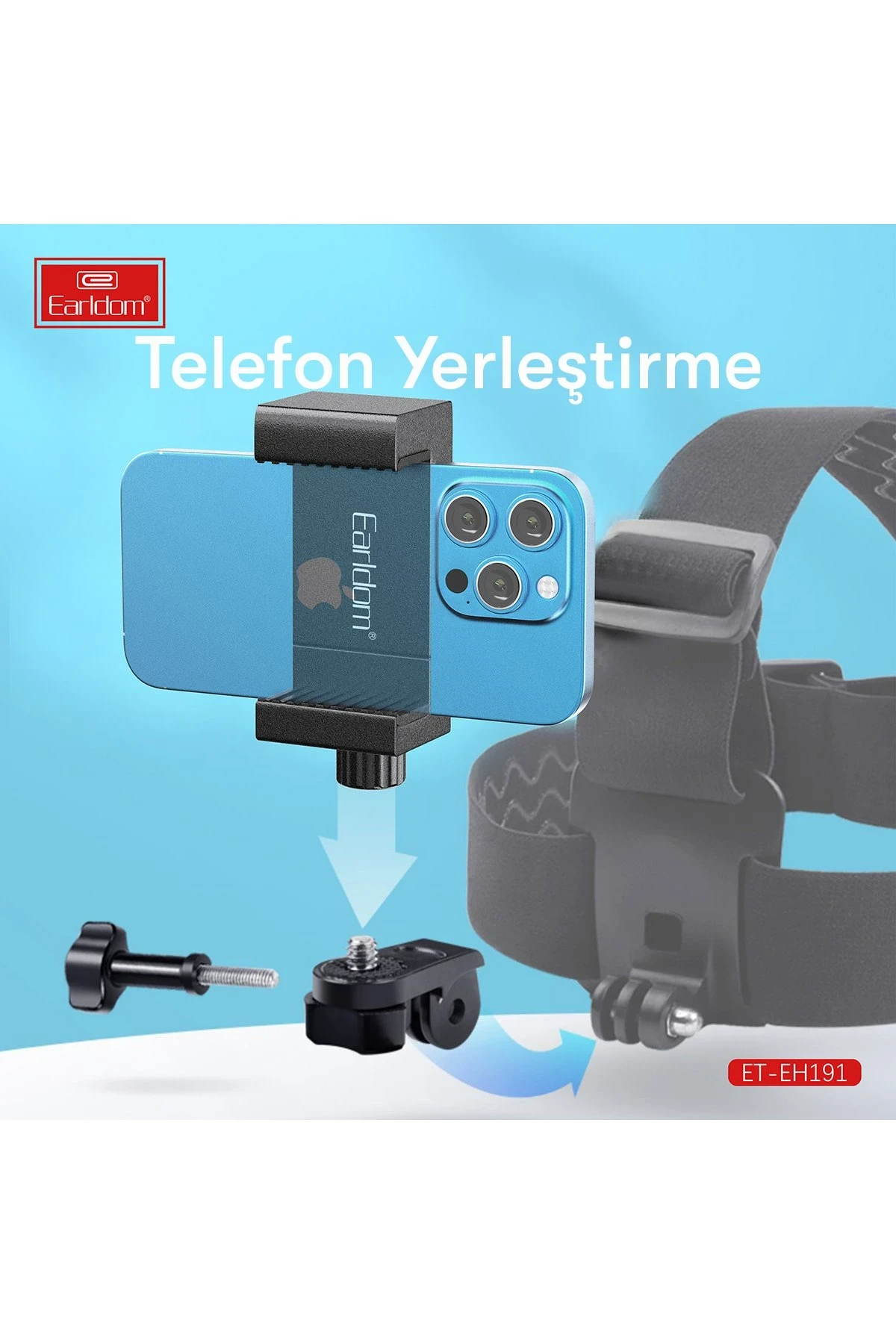Earldom EH191 Lastikli Kamera Telefon Işık Tutucu