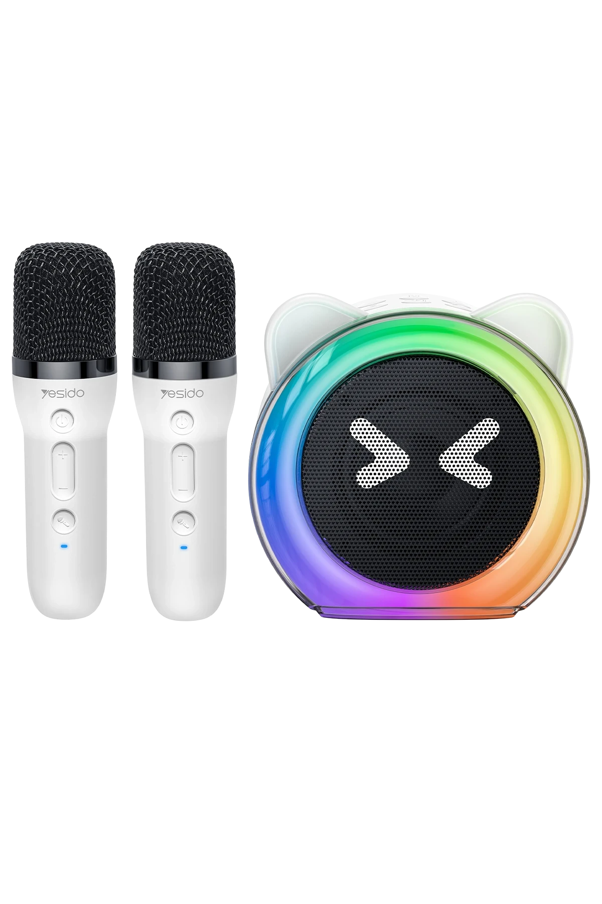Yesido YSW36 2 Adet Karaoke Mikrofonlu BT 5.3 RGB Kablosuz Hoparlör