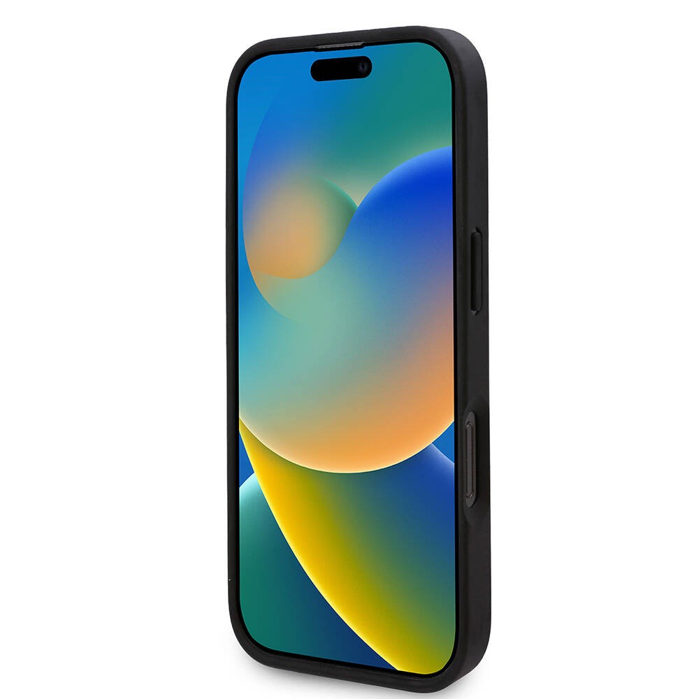 Apple iPhone 16 Pro Max Kılıf Karl Lagerfeld Orjinal Lisanslı M-safe Şarj Özellikli PU Deri Karl Heads Desenli Klasik Logolu Kapak