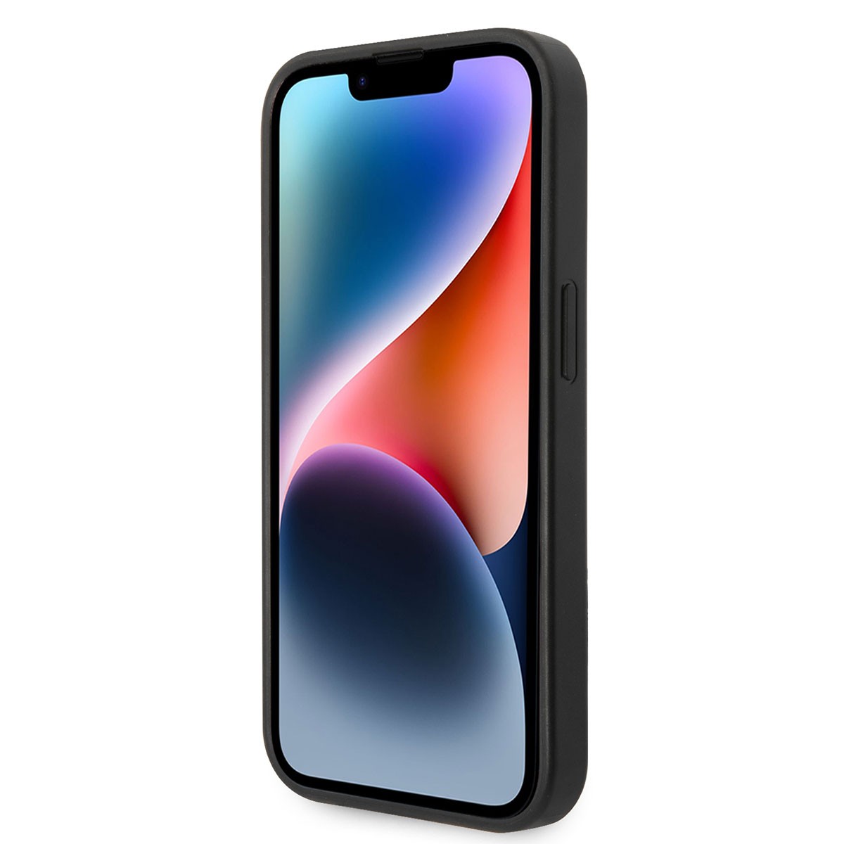 Apple iPhone 14 Pro Kılıf Ferrari M-safe Şarj Özellikli PU Deri Karbon Şeritli Dizayn Kapak