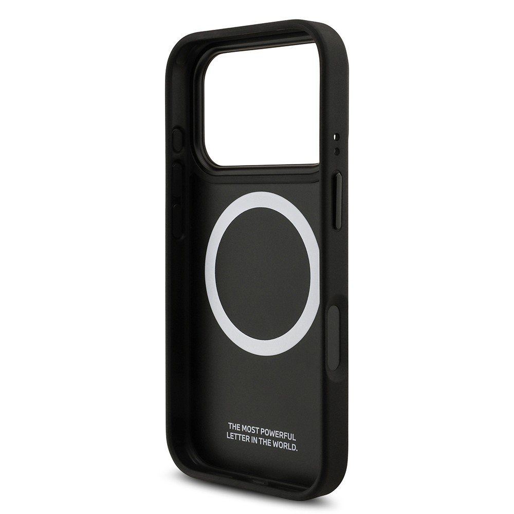 Apple iPhone 17 Pro Kılıf BMW Orjinal Lisanslı M-safe Şarj Özellikli Karbon Fiber Metal Logolu Kapak
