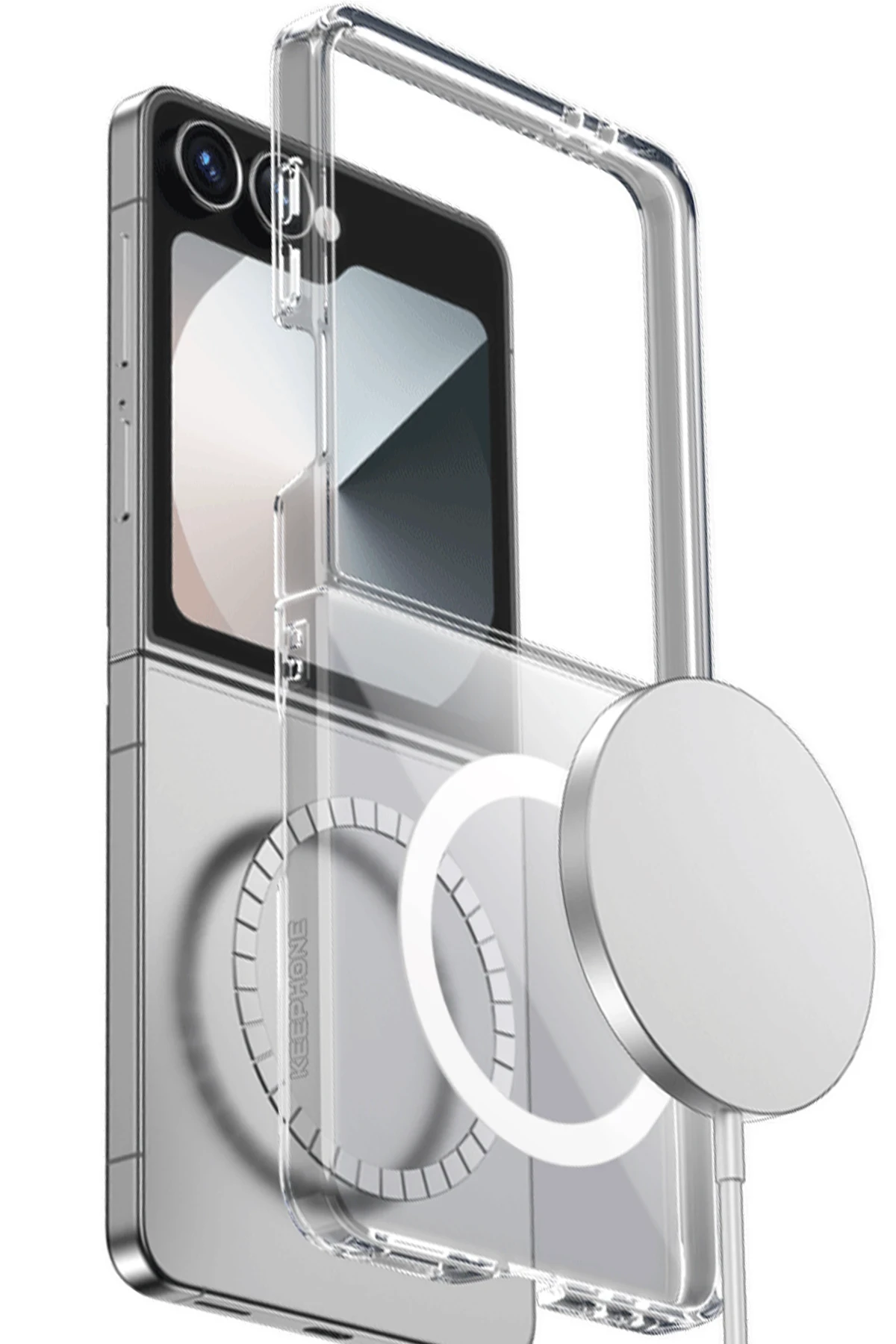 Keephone Samsung Galaxy Z Flip 7 X-Crystal Slim Magsafe Kılıf