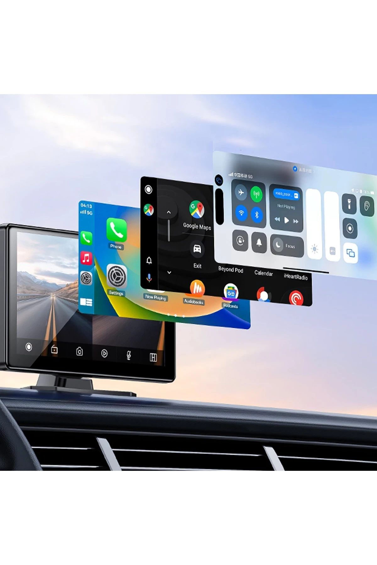 Yesido KM18 9inç BT 5.2 Wifi FM Aux AirPlay ve Android Auto Destekli Ekstra Ön ve Arka Kameralı CarPlay