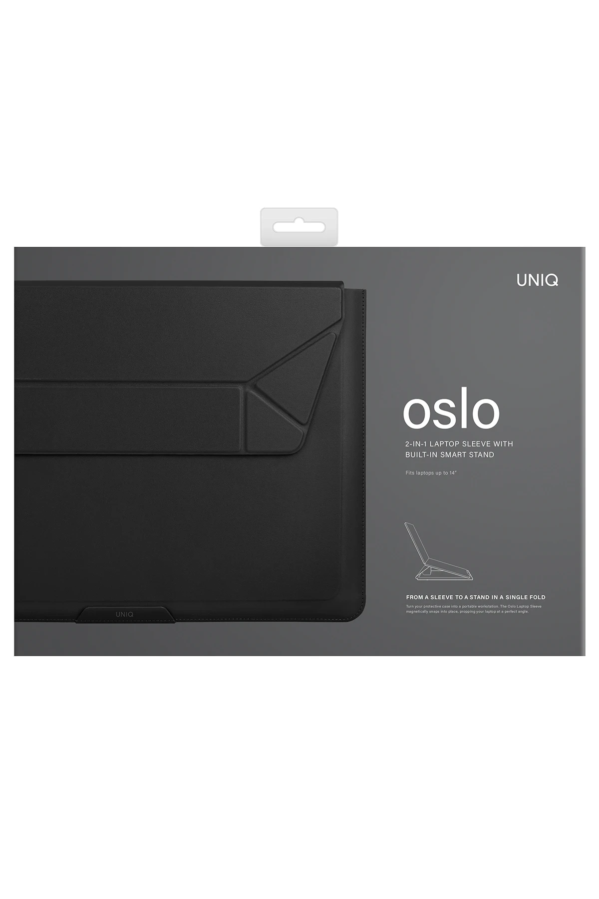 Uniq Oslo Su Geçirmez Katlanabilir Stant Özellikli 14inç Laptop Kılıfı