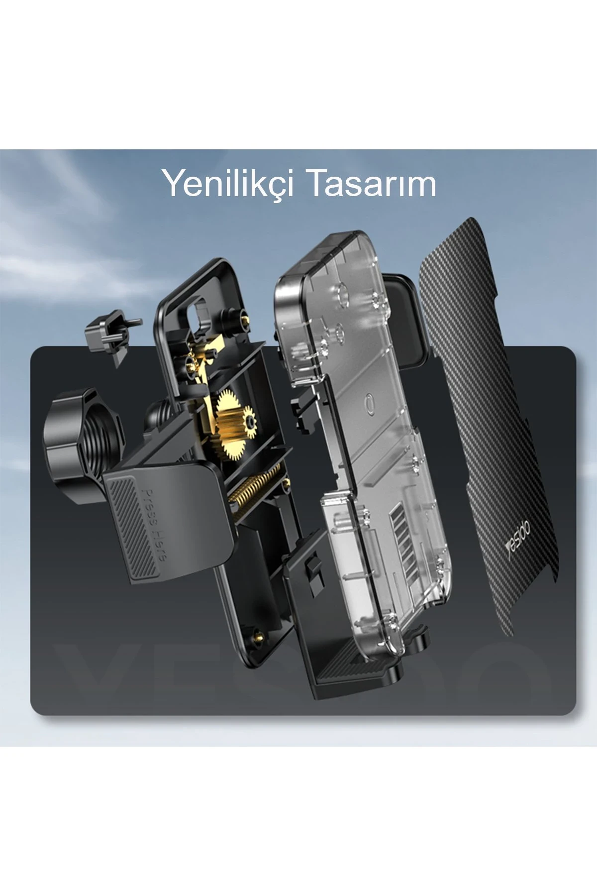 Yesido C173 Yapışkanlı 360 Derece Ayarlanabilir Araç Tutucu