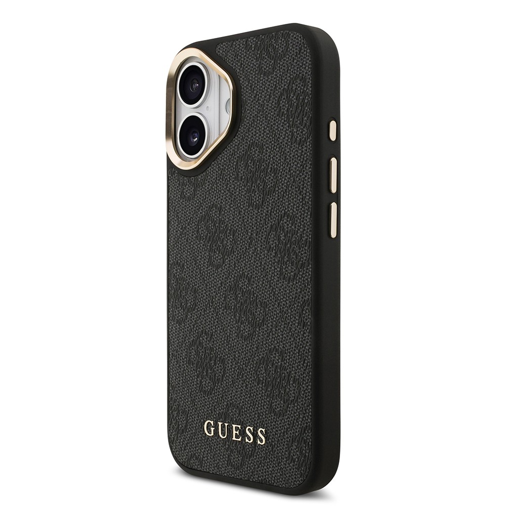 Apple iPhone 17 Kılıf Guess Orjinal Lisanslı M-safe Şarj Özellikli Askılı ve 4G Logo Kartlıklı Kapak