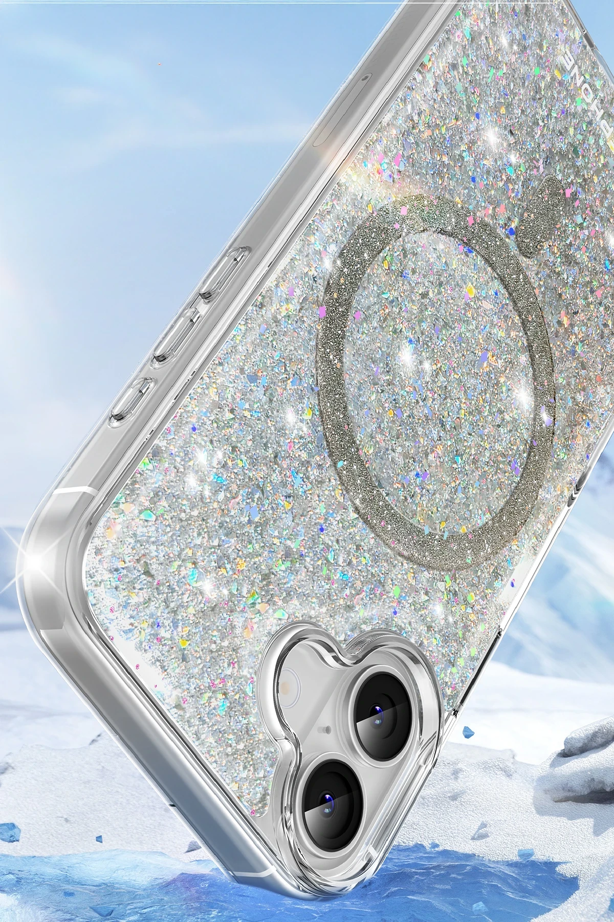 Keephone iPhone 16 Interstellar Glitter Magsafe Kılıf