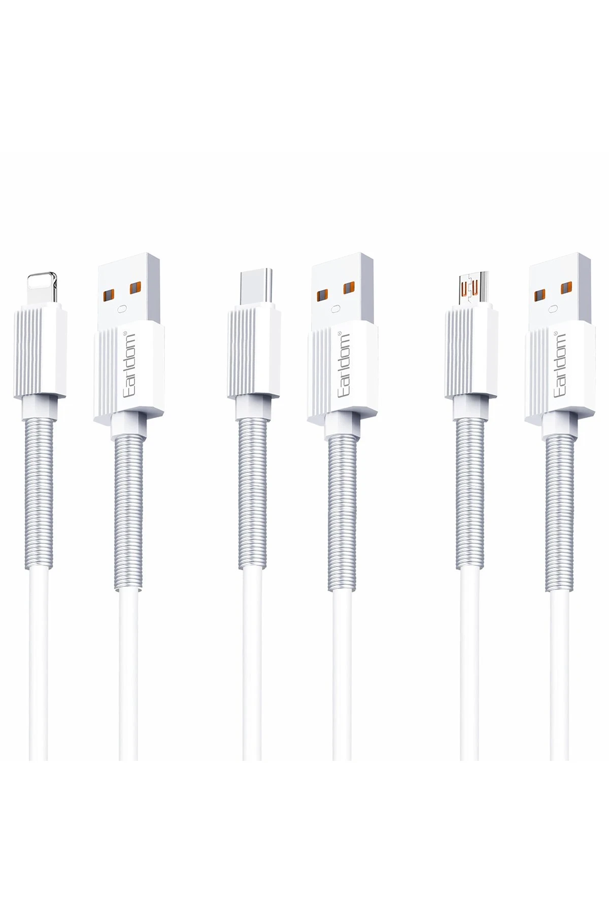 Earldom EC-137L 1M 3A Kırılmaya Dayanıklı Lightning Hızlı Şarj Kablosu