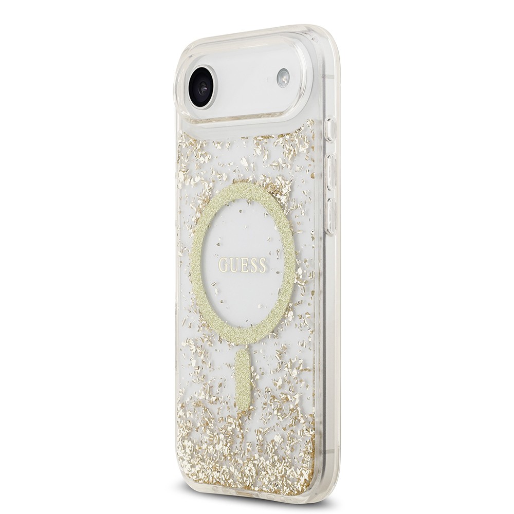 Apple iPhone 17 Air Kılıf Guess Orjinal Lisanslı M-safe Şarj Özellikli Transparan Resin Bottom Kapak