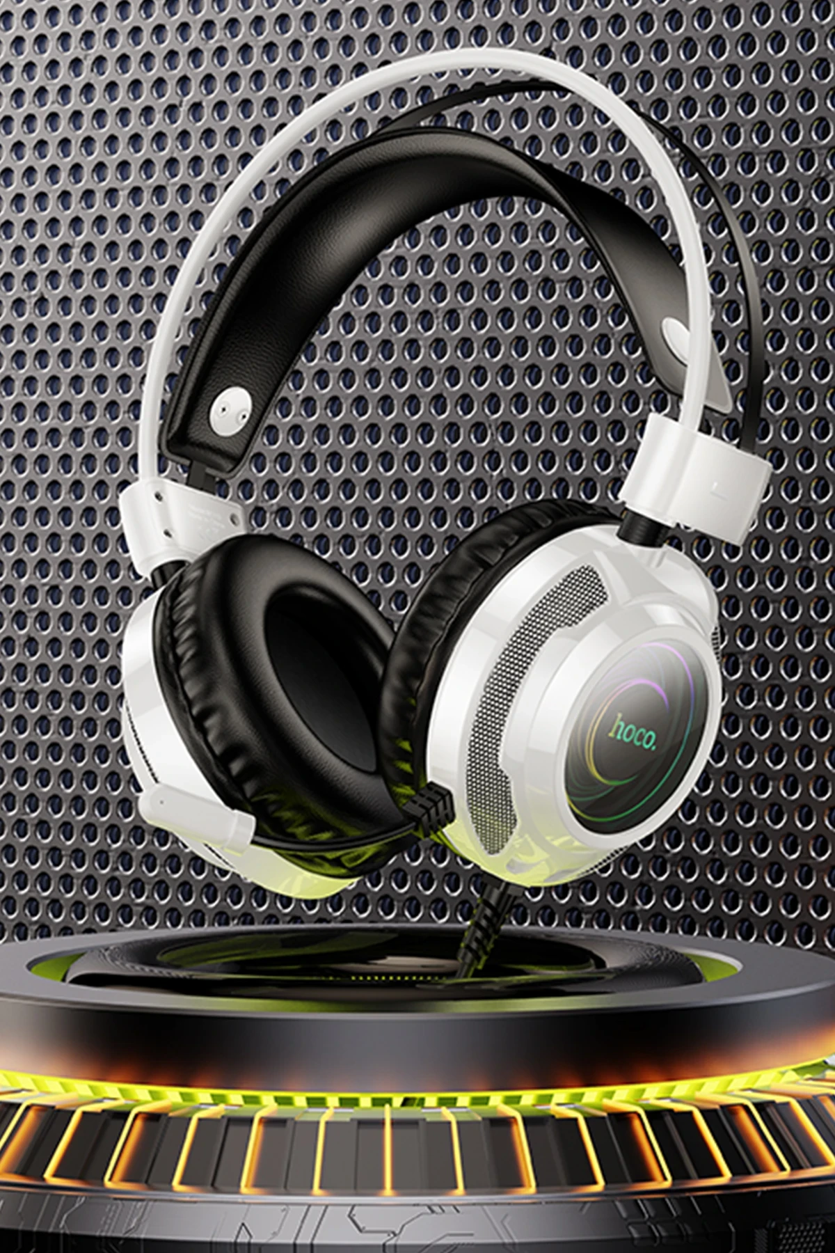 Hoco. W110 RGB Aydınlatmalı 2M Kablolu Kafaüstü Gaming Kulaklık