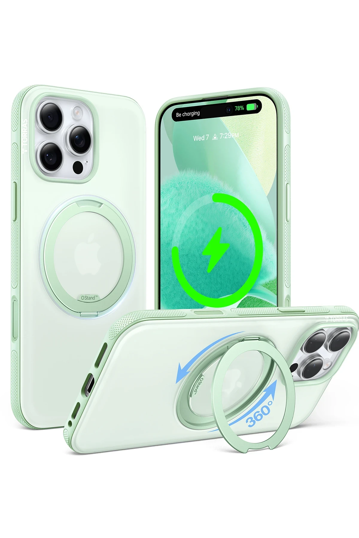 Torras Apple iPhone 16 Pro O Stand R Fitness Serisi Magsafe Kılıf