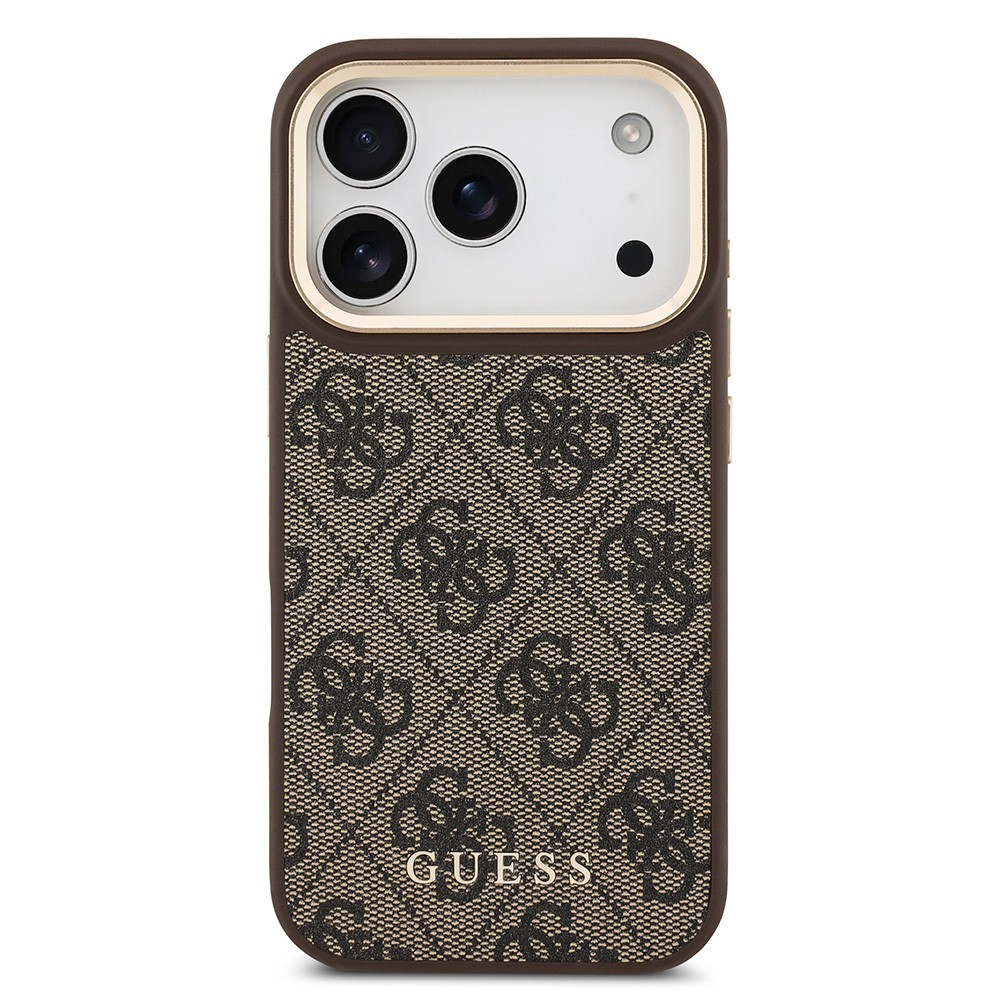 Apple iPhone 17 Pro Kılıf Guess Orjinal Lisanslı M-safe Şarj Özellikli Askılı ve 4G Logo Kartlıklı Kapak
