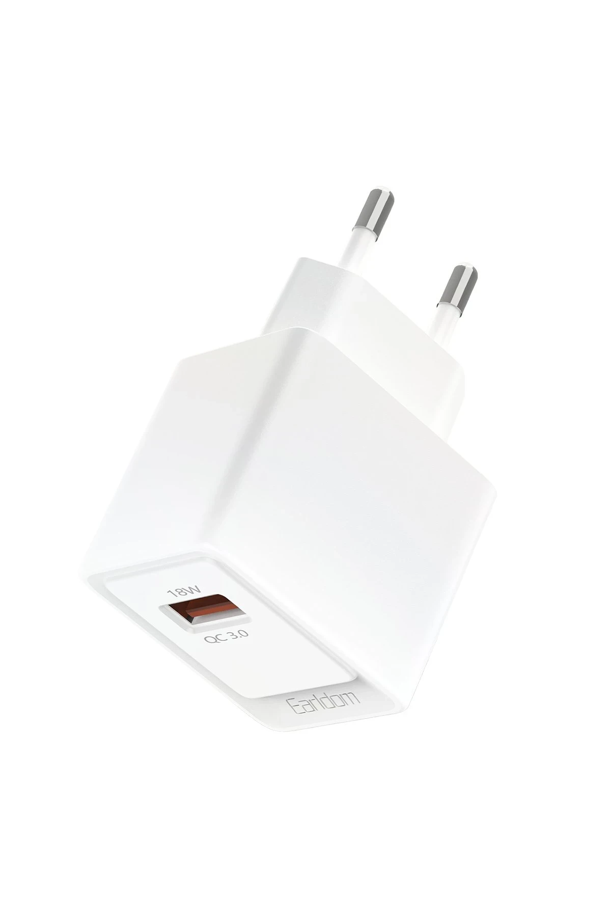 Earldom EU45 18W USB QC 3.0 Çıkışlı ve USB to Lightning Kablolu PD Hızlı Şarj Cihazı