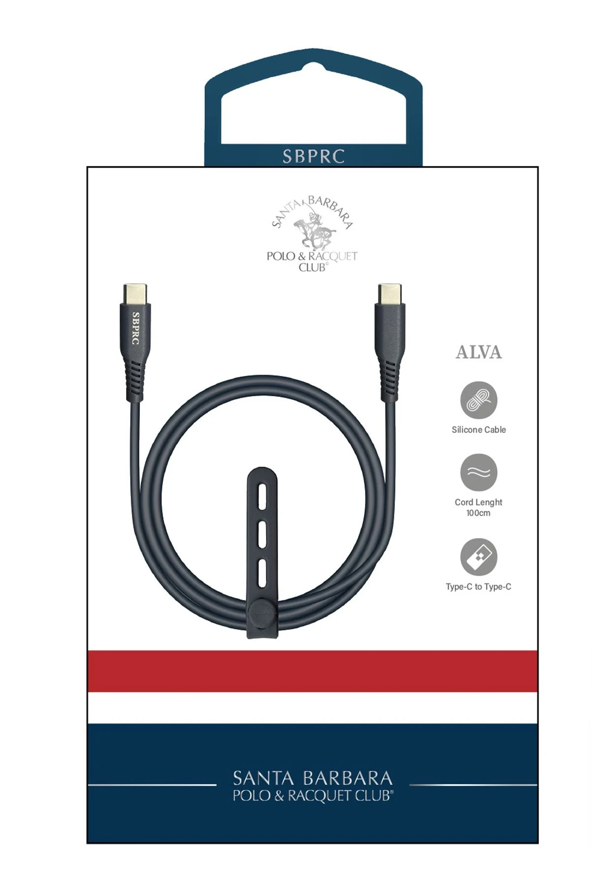 Santa Barbara Polo Racquet Club Alva 60W Type-C to Type-C PD Data Şarj Kablosu