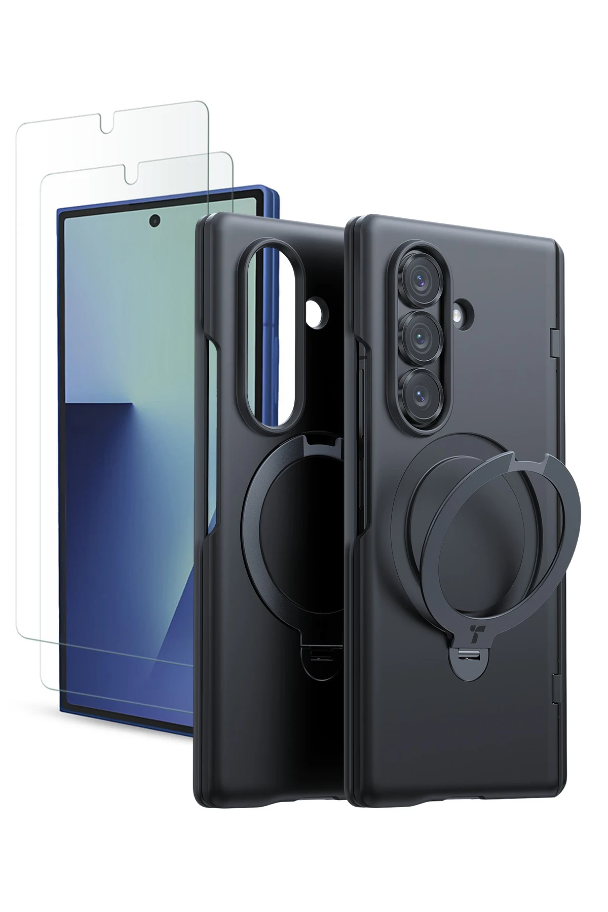 Torras Samsung Galaxy Z Fold 7 2 Adet Ekran Koruyuculu O Stand Spin Serisi Magsafe Kılıf