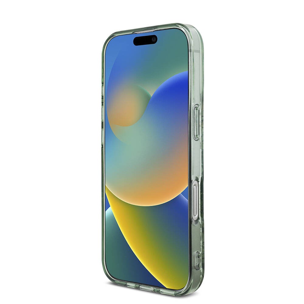 Apple iPhone 16 Pro Max Kılıf Guess Orjinal Lisanslı M-safe Şarj Özellikli IML Baskılı Çiçek İnci Bileklikli Kapak