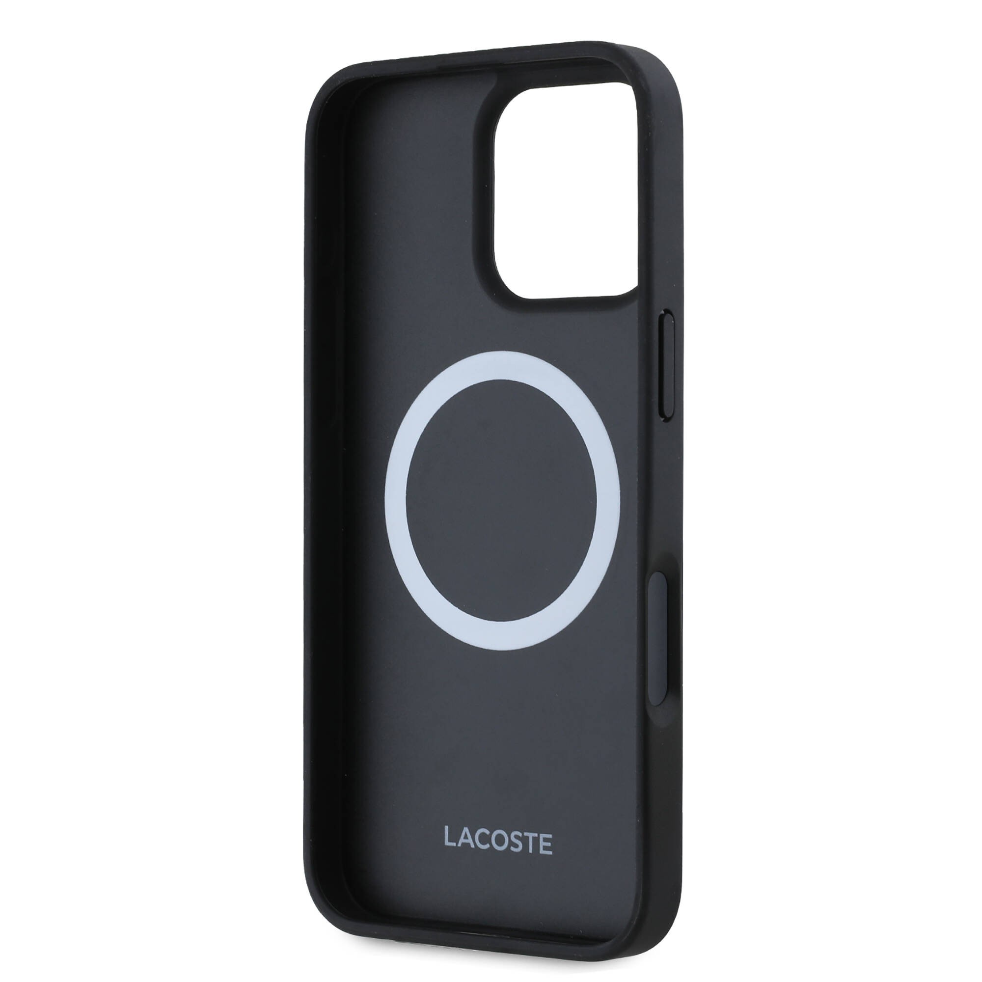 Apple iPhone 16 Pro Max Kılıf Lacoste Orjinal Lisanslı M-safe Şarj Özellikli Mono Vintage Logo Kapak