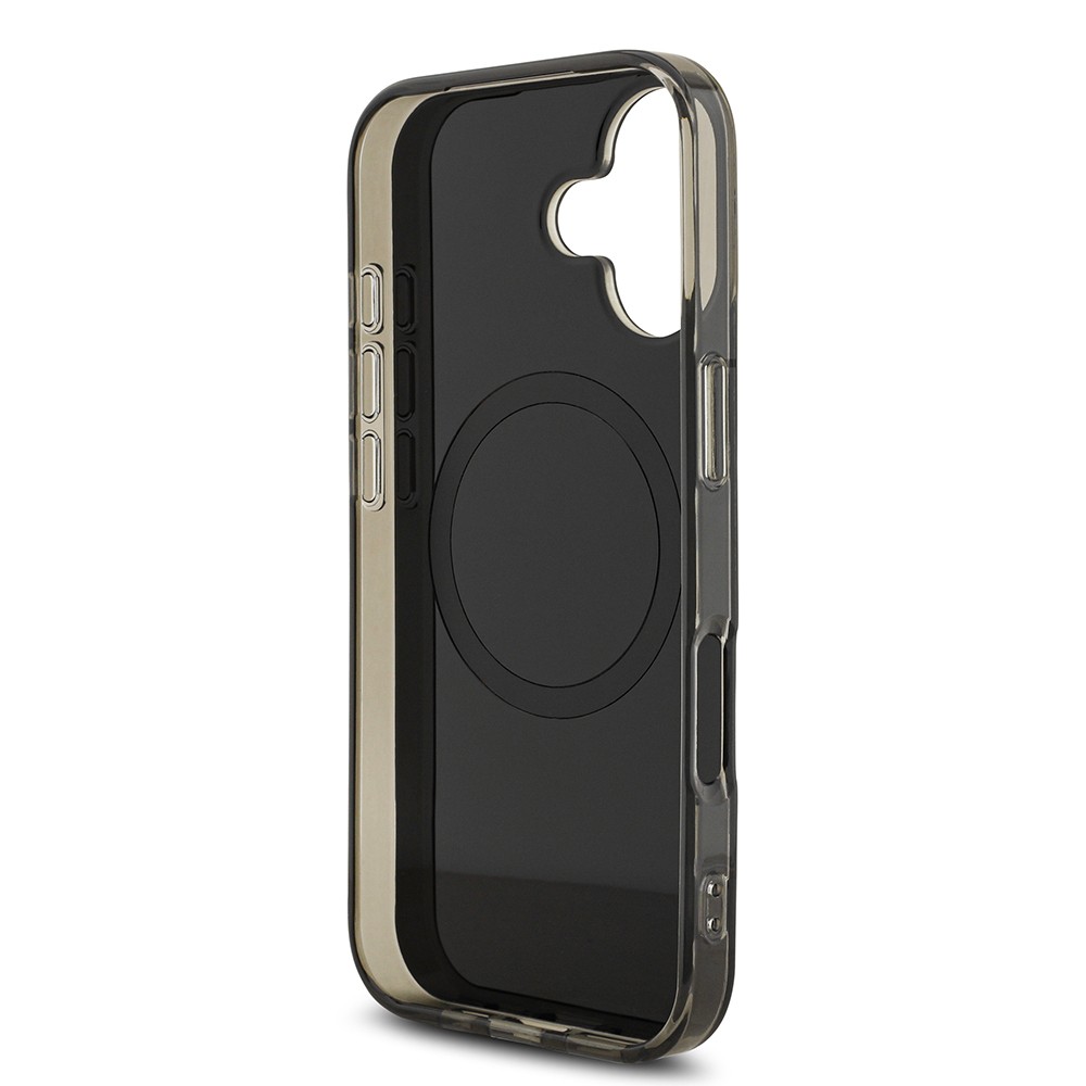 Apple iPhone 17 Kılıf AMG Orjinal Lisanslı M-safe Şarj Özellikli IML Baskı Logolu Çift Katmanlı Bow Lines Kapak
