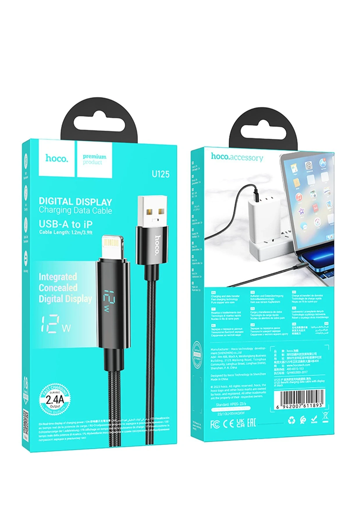 Hoco. U125 1.2M Benefit USB to Lightning Şarj Data Kablosu