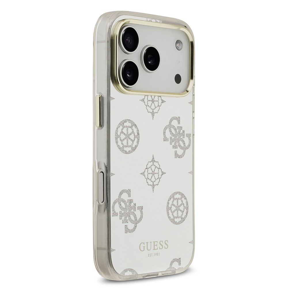 Apple iPhone 17 Pro Max Kılıf Guess Orjinal Lisanslı Metal Kamera Çerçeveli Simli Aynalı Kapak