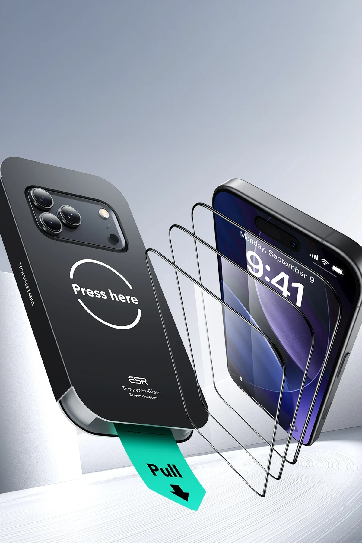 ESR Apple iPhone 17 Pro Max UltraFit Classic 2 Adet Cam Ekran Koruyucu