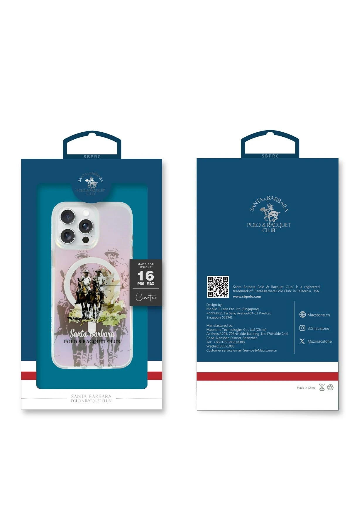 Santa Barbara Polo Racquet Club iPhone 16 Pro Max Carter Magsafe Kapak - Player