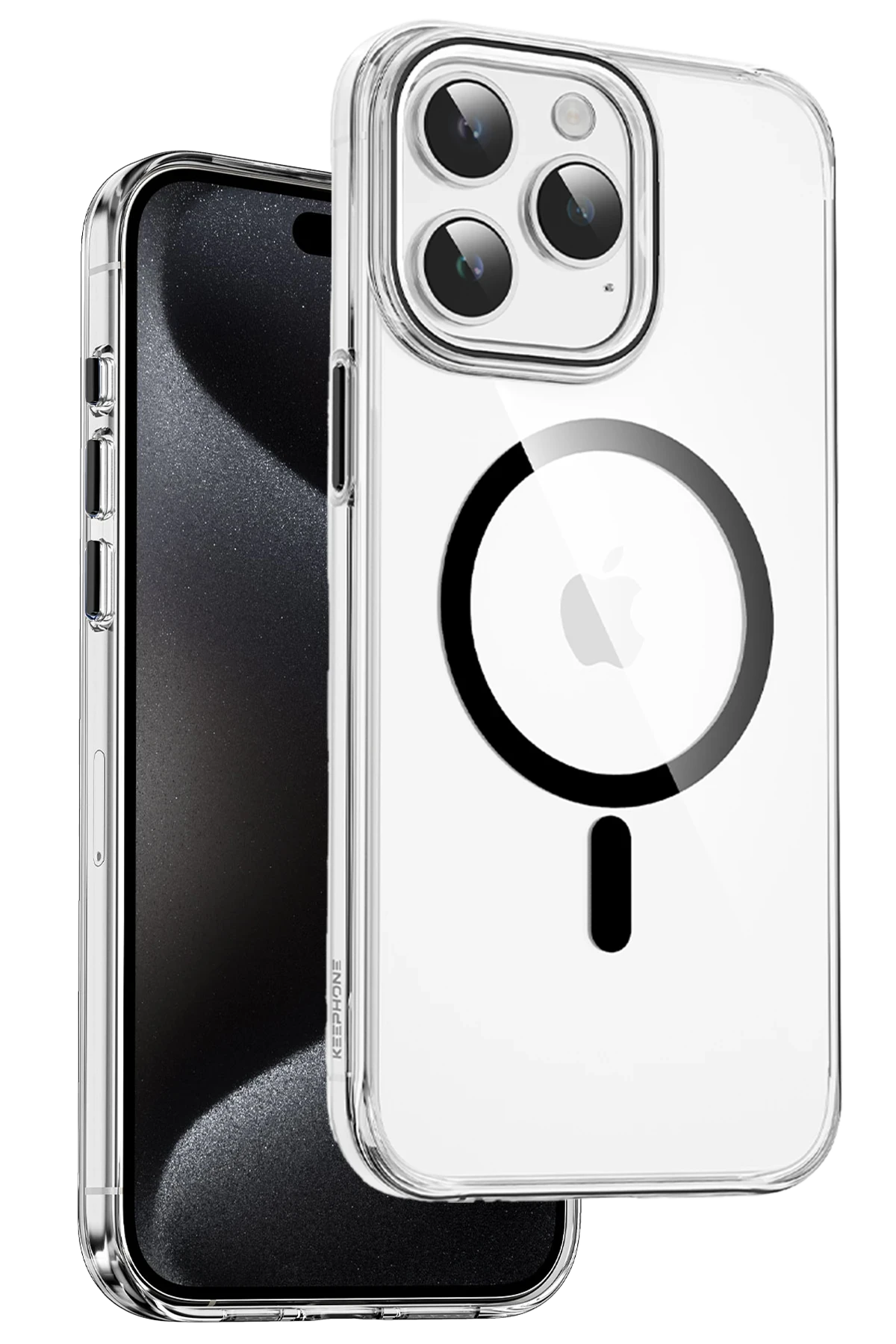 Keephone iPhone 15 Pro Max Aurora Şeffaf Magsafe Kılıf