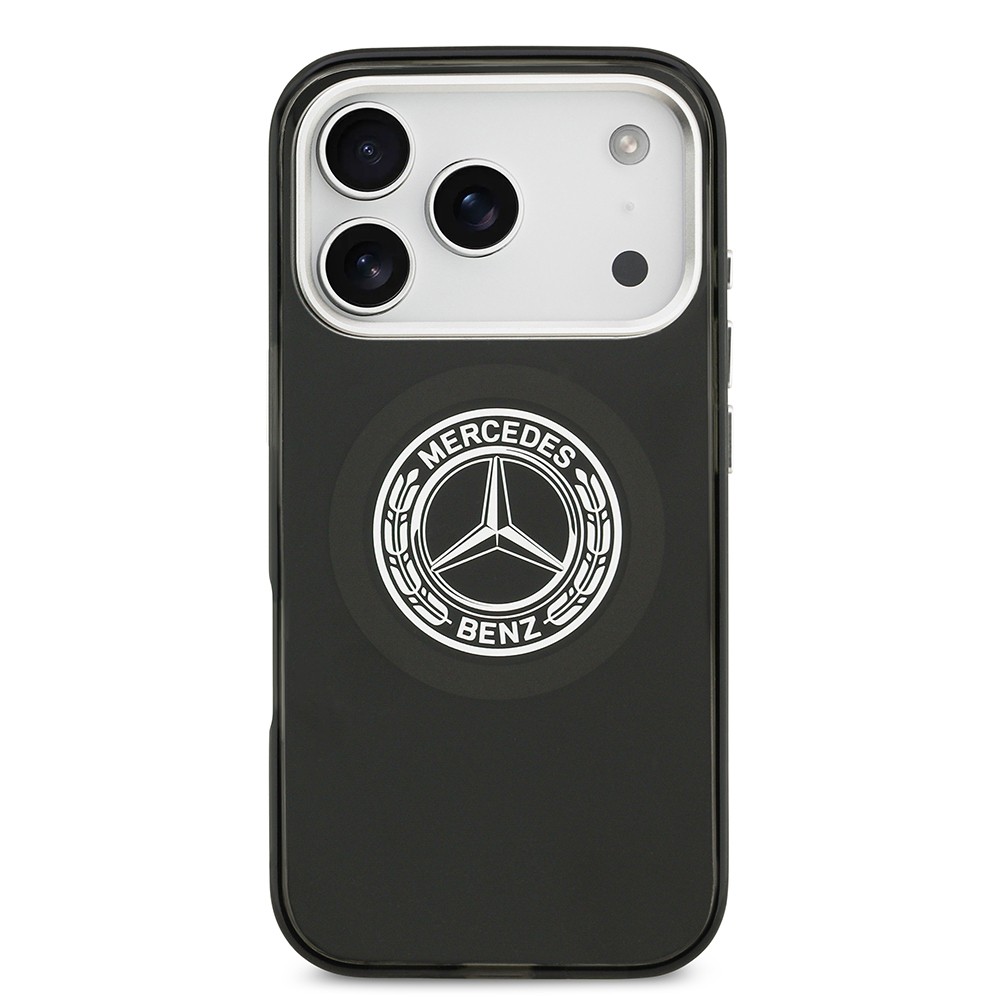 Apple iPhone 17 Pro Kılıf Mercedes Benz Orjinal Lisanslı M-safe Şarj Özellikli Çift Katmanlı PC Nostaljik Yıldız Dizayn Kapak
