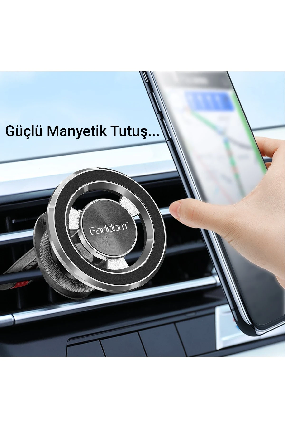 Earldom EH213 Izgara Klipsli Manyetik Magsafe Araç Tutucu