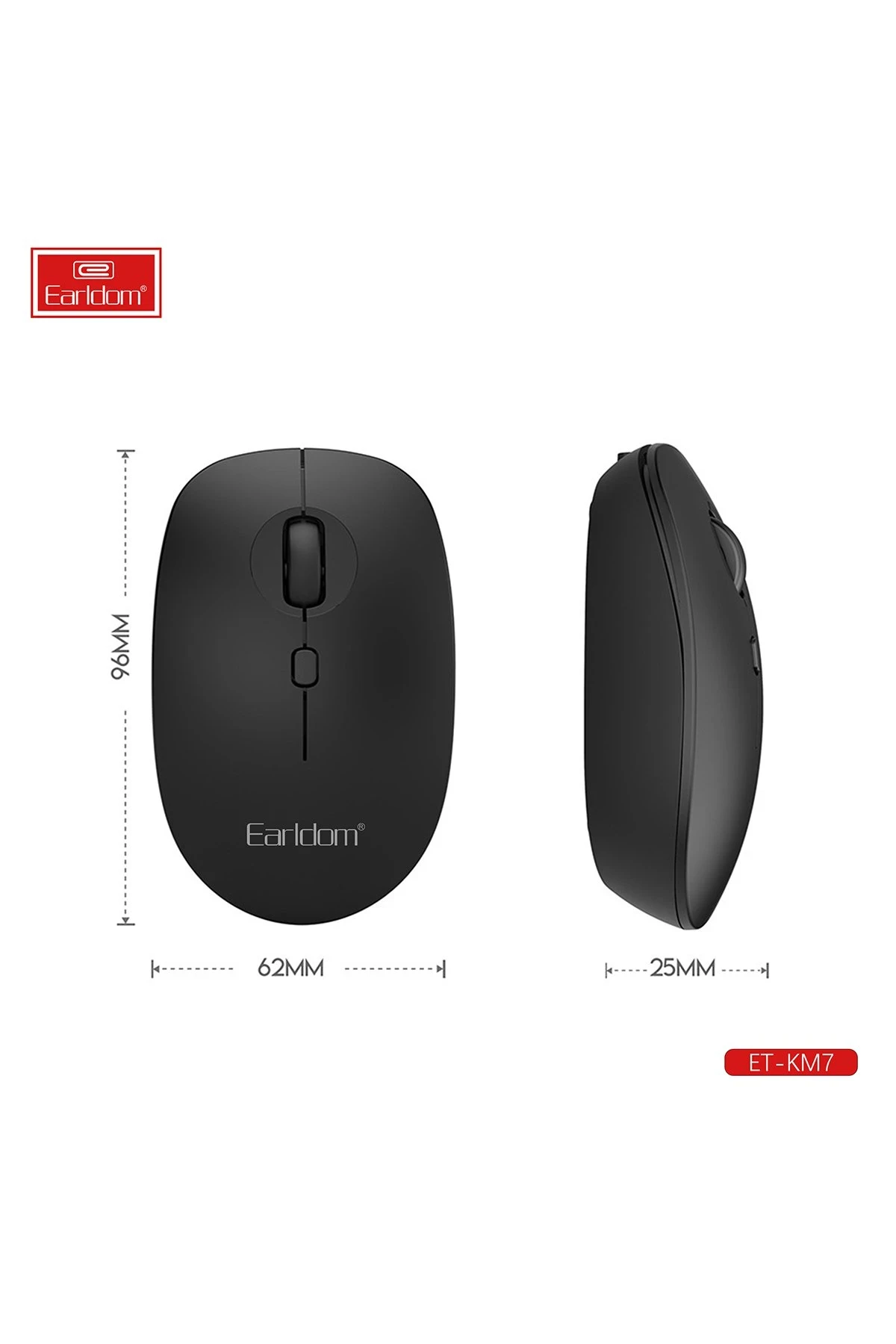 Earldom KM7 Sessiz Kablosuz Ofis Mouse
