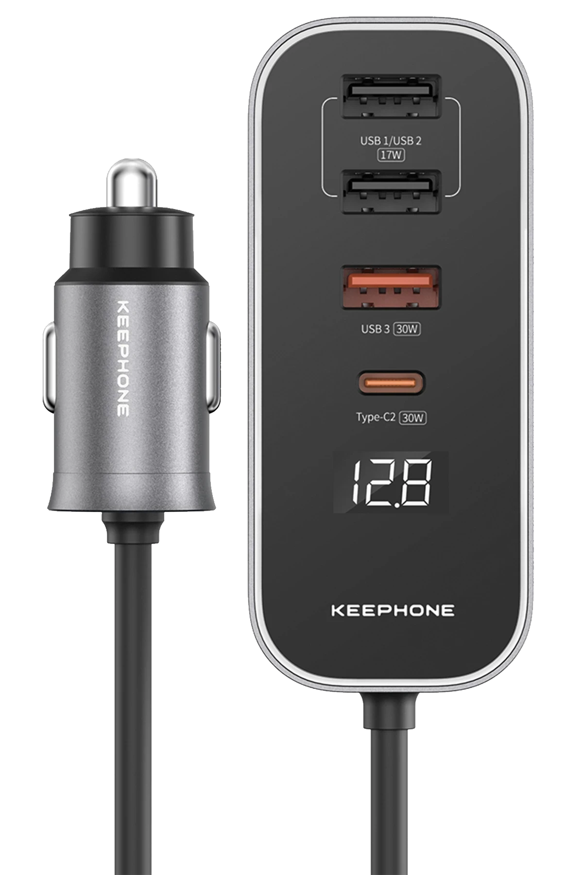 Keephone RevAmp CC14 2 Adet 17W USB 1 Adet 30W USB ve 1 Adet 30W Type-C Çıkışlı PD Hızlı Araç Şarj