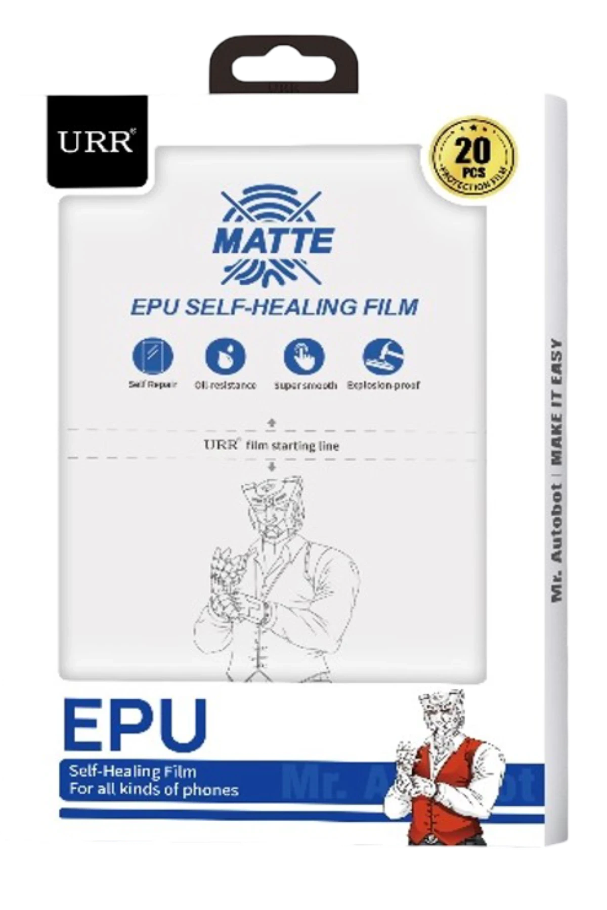 URR EPU HD Makine Auto Repair Mat Seramik Nano Ekran Koruyucu 20 Adet