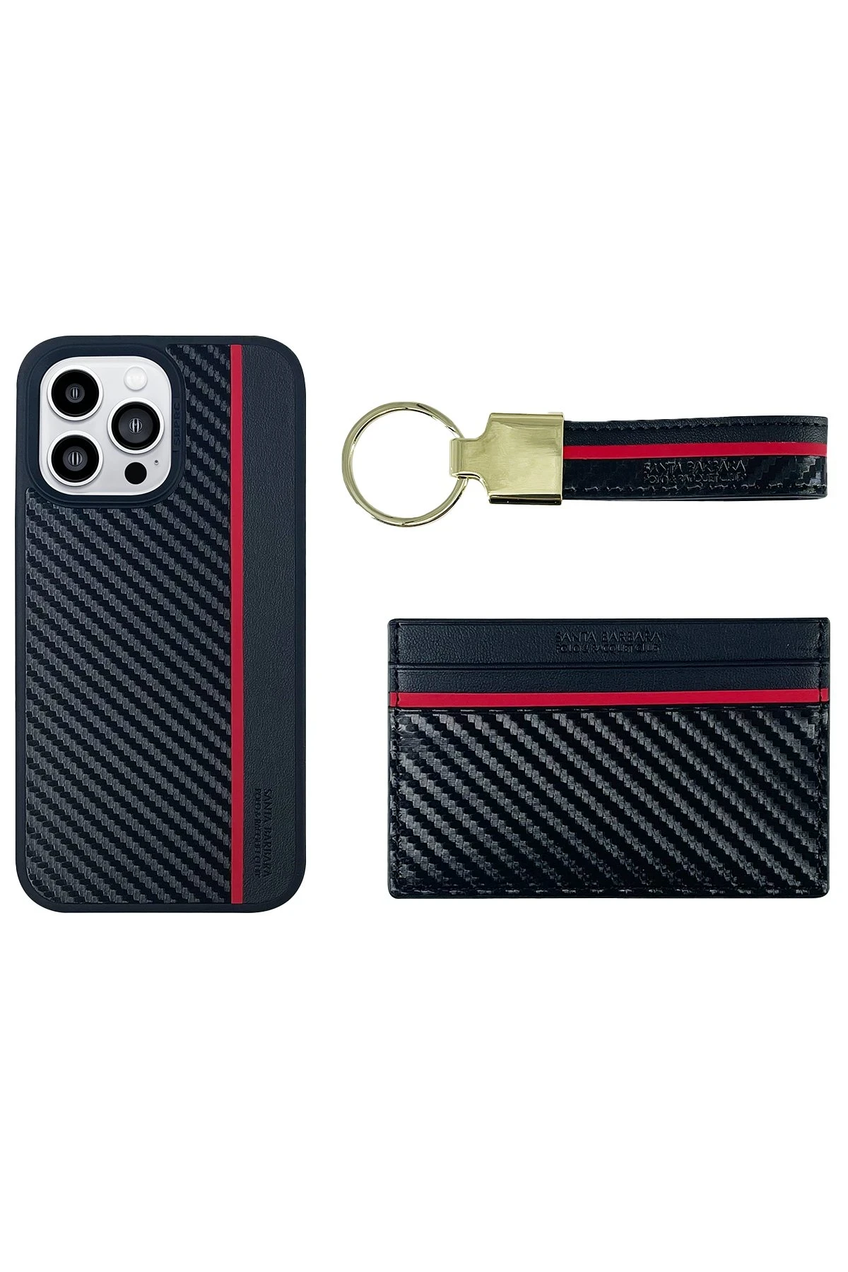 Santa Barbara Polo Racquet Club iPhone 15 Pro Hazel Karbon Set Kapak