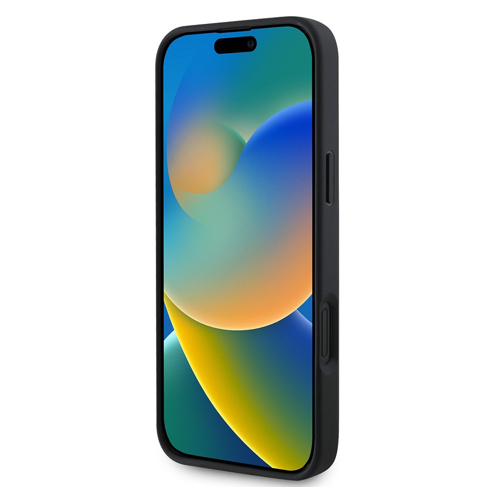 Apple iPhone 16 Kılıf Guess Orjinal Lisanslı M-safe Şarj Özellikli Yazı Logolu Saffiano Classic Kapak