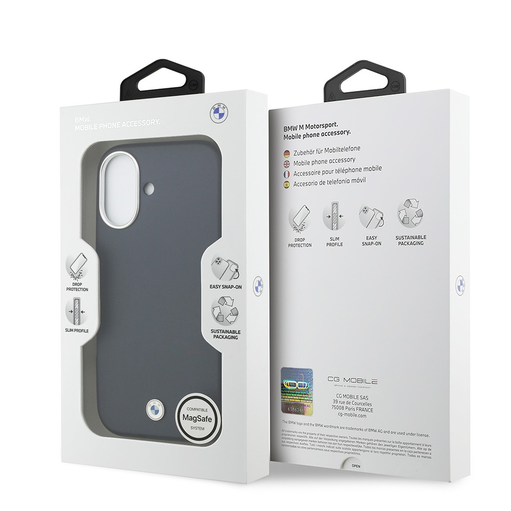 Apple iPhone 17 Kılıf BMW Orjinal Lisanslı M-safe Şarj Özellikli Metal Logolu Tam Kaplama Deri Kapak
