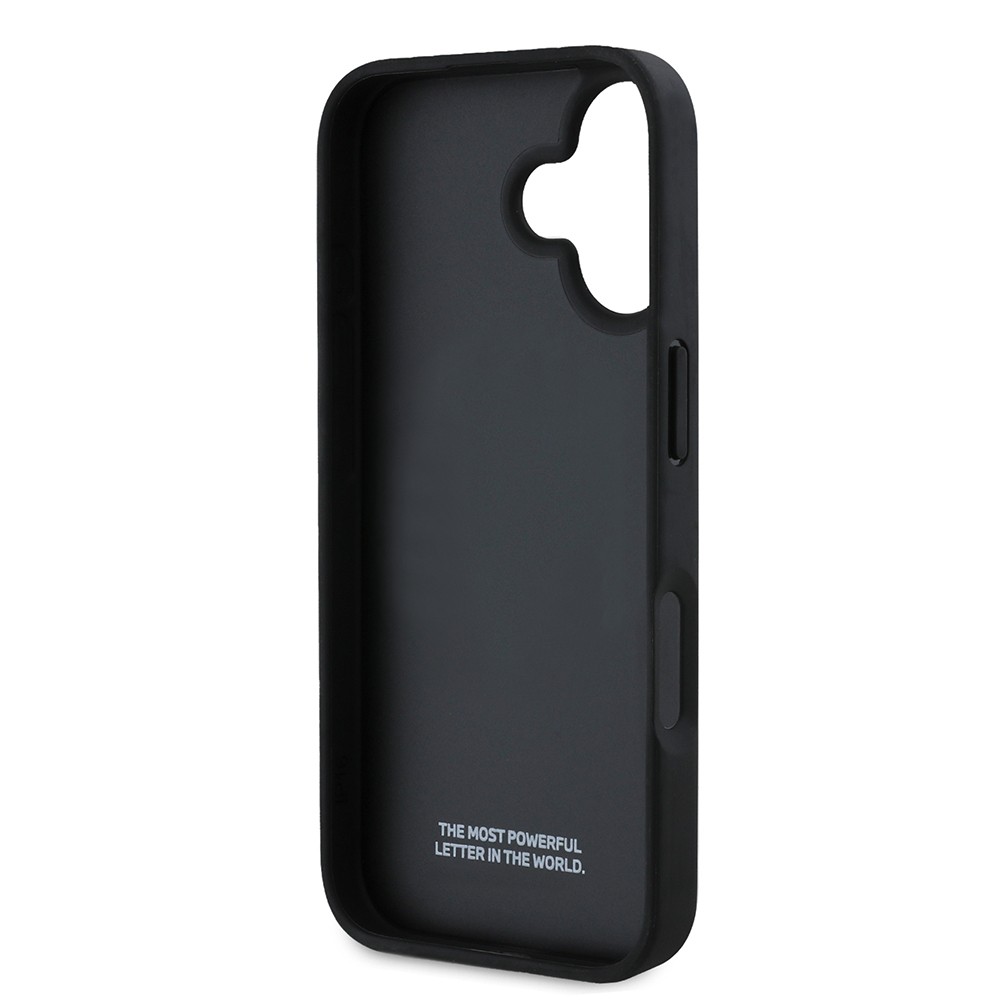 Apple iPhone 16 Kılıf BMW Orjinal Lisanslı Karbon Fiber Tasarımlı ve Metal Logolu PU Deri Kapak