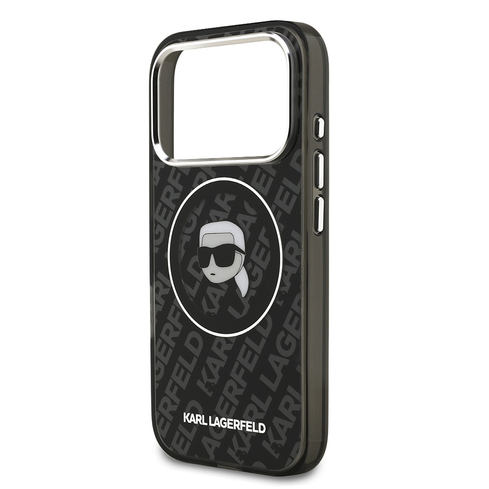 Apple iPhone 17 Pro Kılıf Karl Lagerfeld Orjinal Lisanslı IML Baskılı KL Heads Kapak